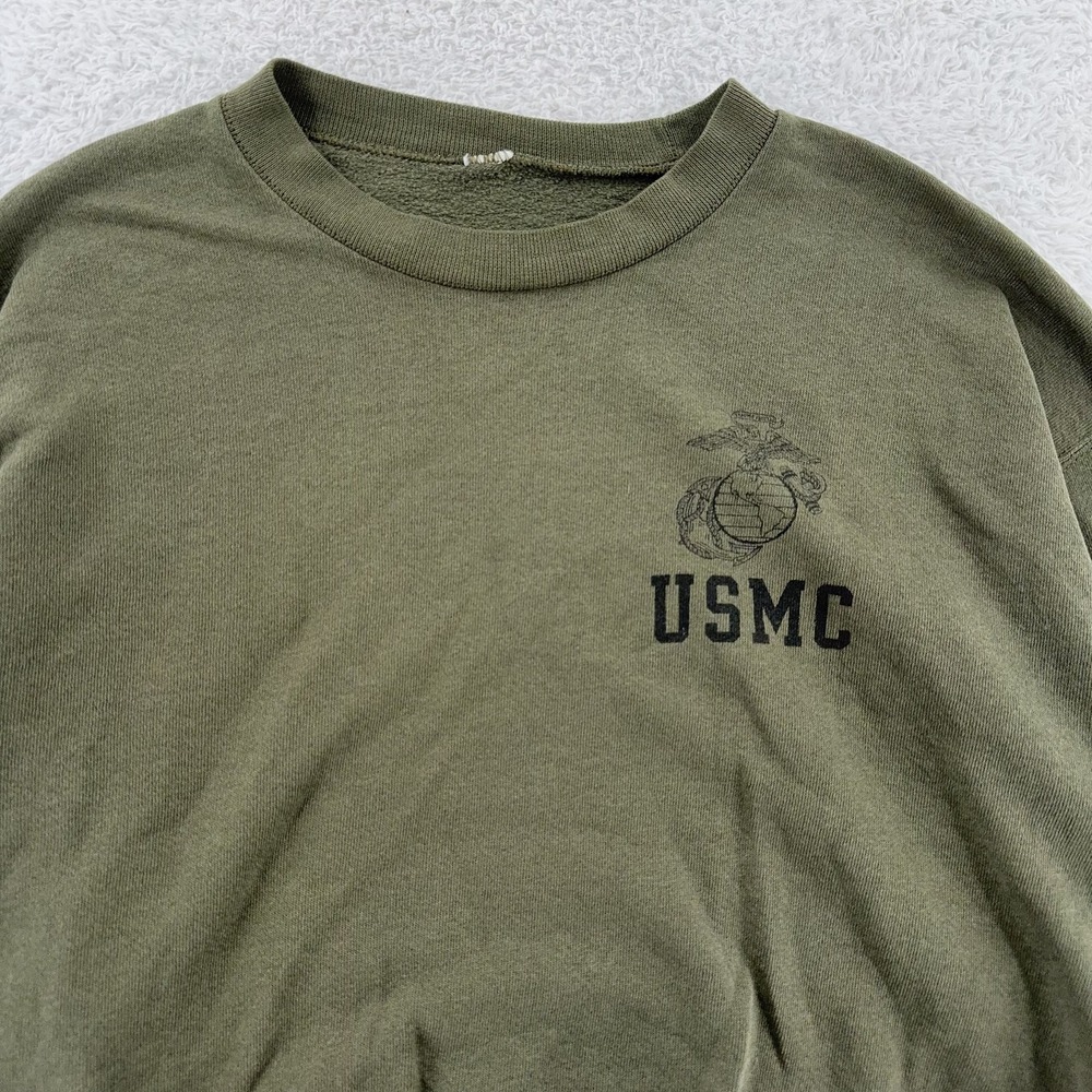 Vintage USMC Sweatshirt Medium Military Crewneck Pullover Marines Semper Fi‎